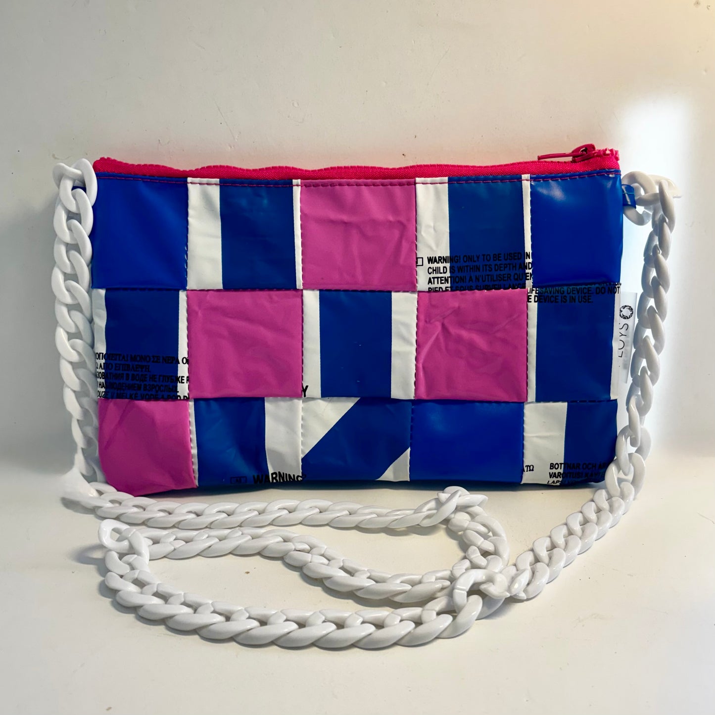 Sustainable Patchwork Evening Purse Clutch Bag – Eco-Friendly Purse Made from Upcycled Pool Inflatables