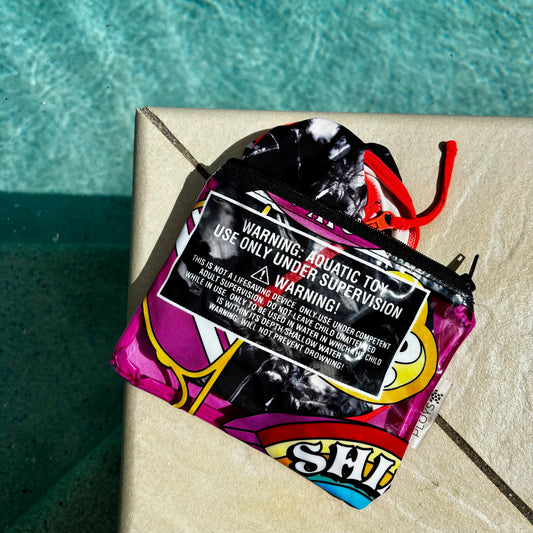 Wet Bag Small – Zippered Pouch from Upcycled Pool Inflatables