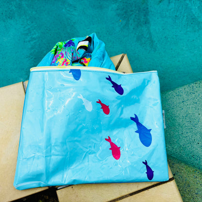 Wet Bag Large – Multipurpose Swim, Art or Book Bag from Upcycled Inflatables