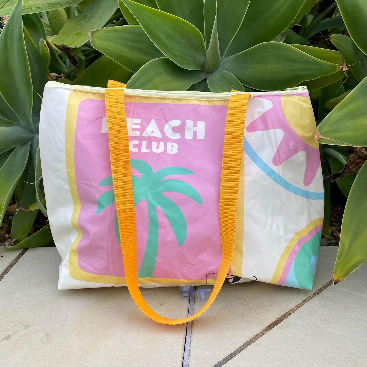 Zip Top Tote, Swim or Beach Bags - recycled inflatables - variety of colours