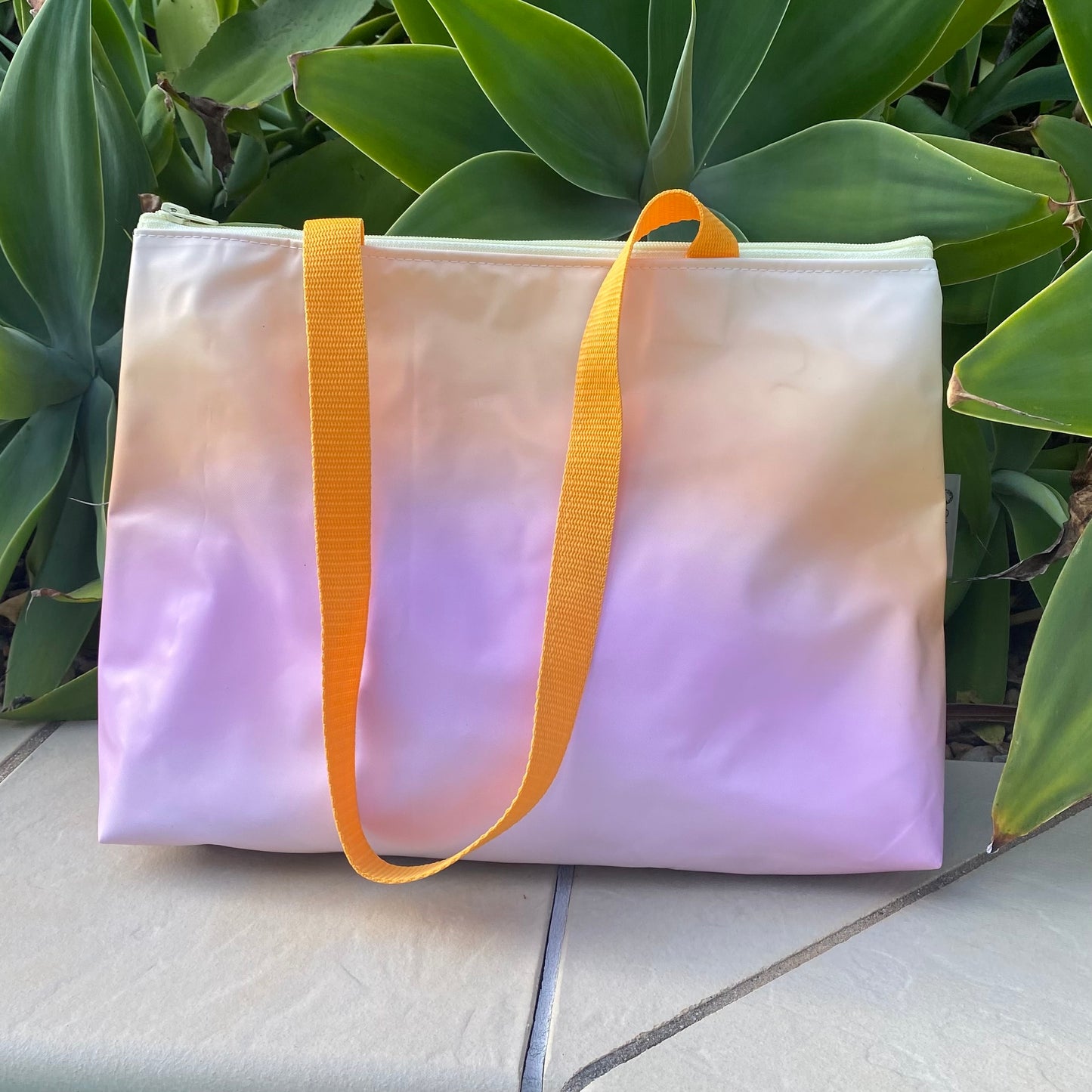 Zip Top Tote, Swim or Beach Bags - recycled inflatables - variety of colours