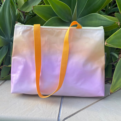 Zip Top Tote, Swim or Beach Bags - recycled inflatables - variety of colours