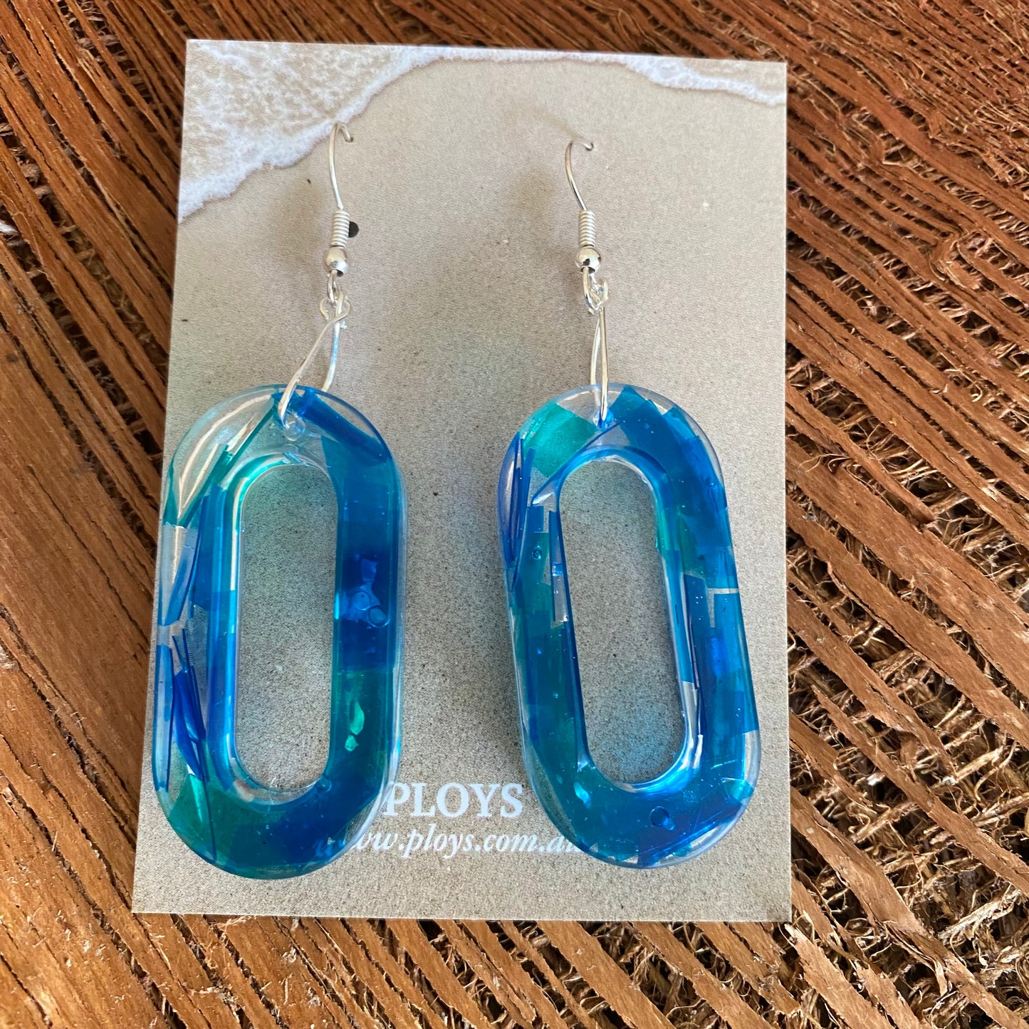 Earrings from Beach Microplastics and Plastic Waste - variety of colours