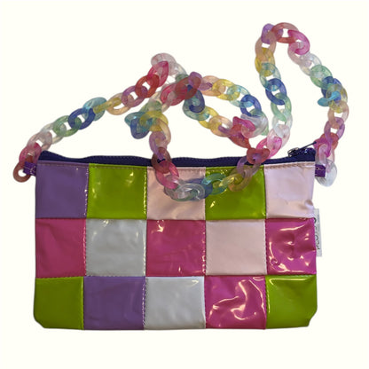 Sustainable Patchwork Evening Purse Clutch Bag – Eco-Friendly Purse Made from Upcycled Pool Inflatables