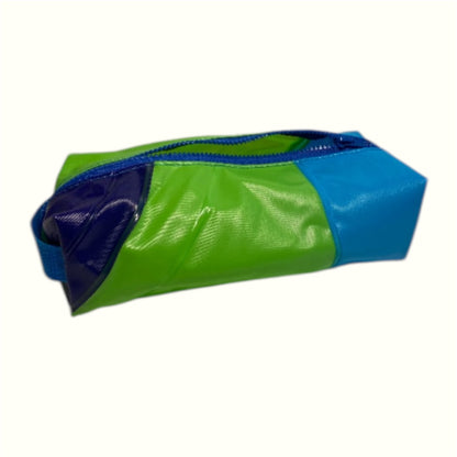 Eco-Friendly Wash Bag – Sustainable Zipper Box Pouch Made from Upcycled Pool Inflatables | Waterproof Travel Pouch