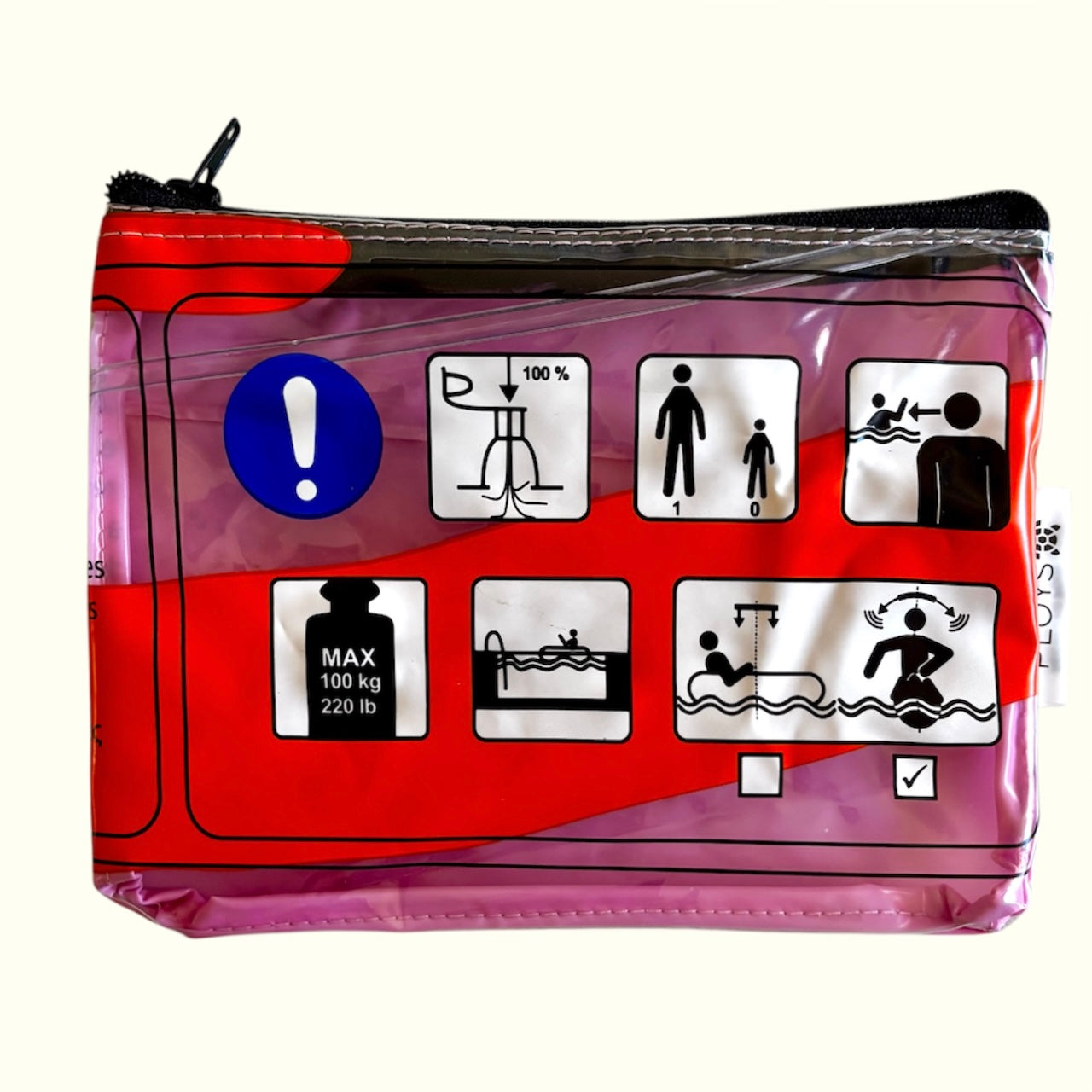 Wet Bag Small – Zippered Pouch from Upcycled Pool Inflatables