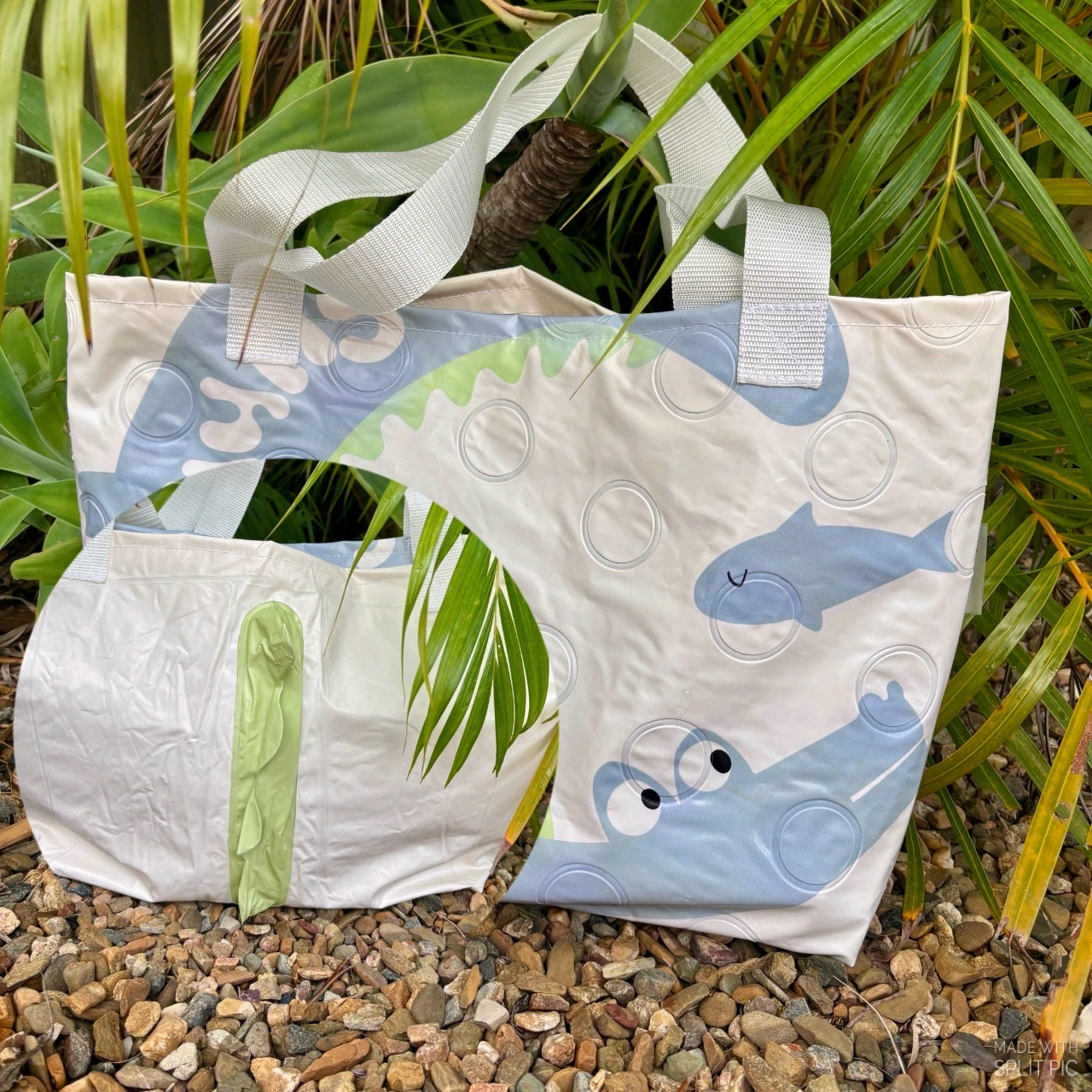 Carry-All Beach Bag Large – Sustainable Tote Made from Upcycled Pool Inflatables | Eco-Friendly Waterproof Bag