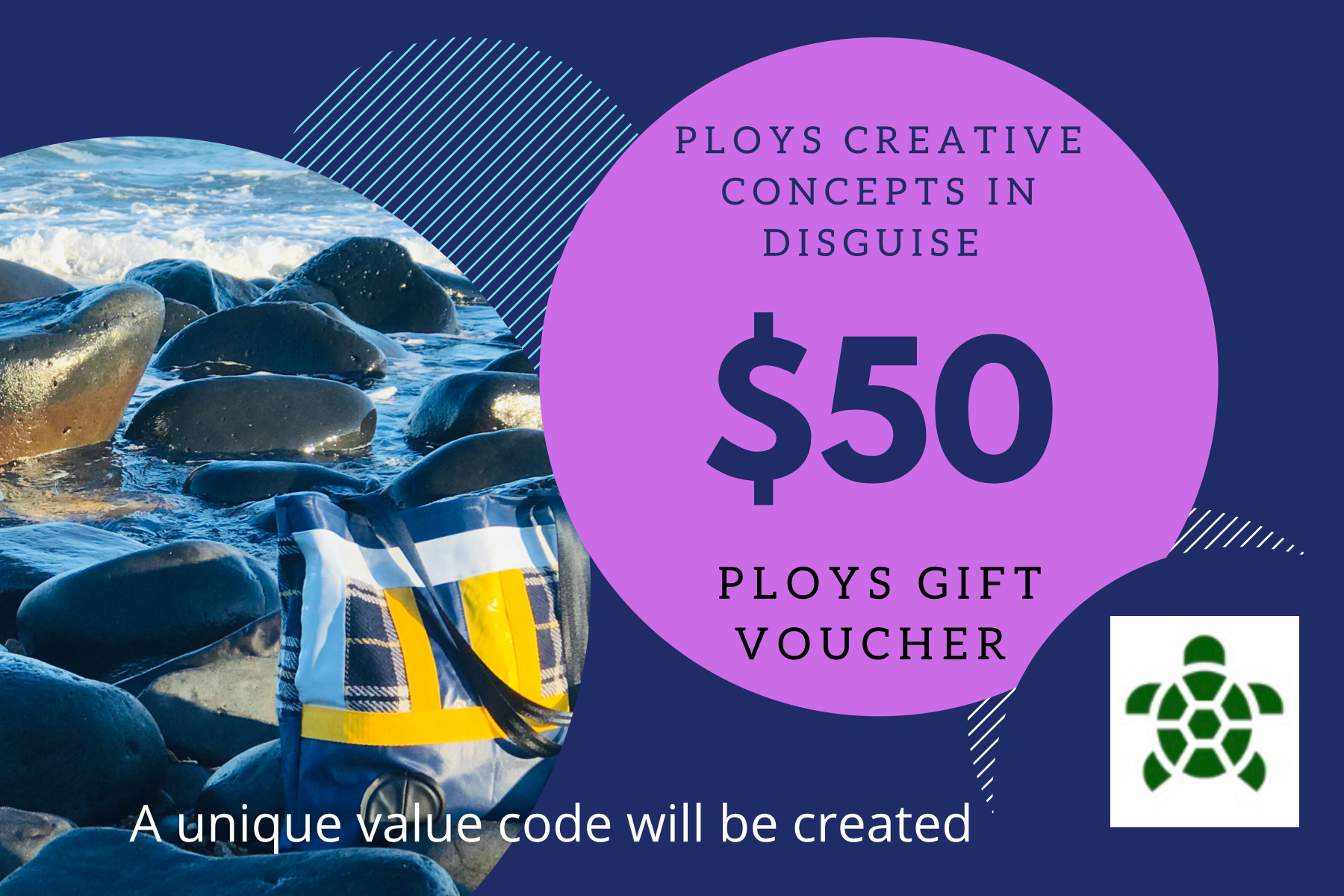 PLOYS bags from recycled pool inflatables gift vouchers $50