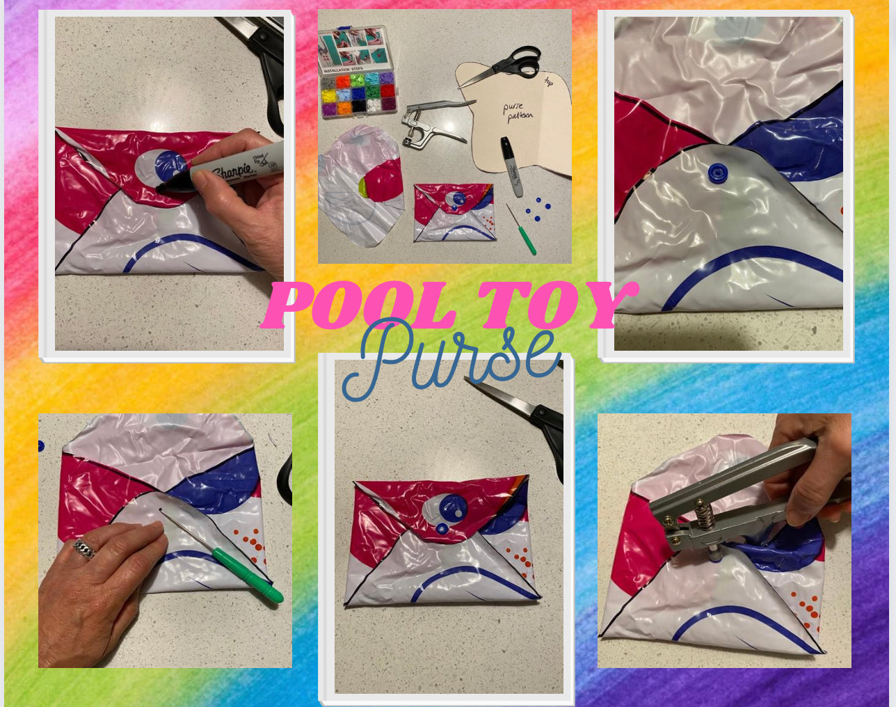 Activity Instruction Craft Sheet - Making a Purse from Pool Inflatables Recycling Plastics